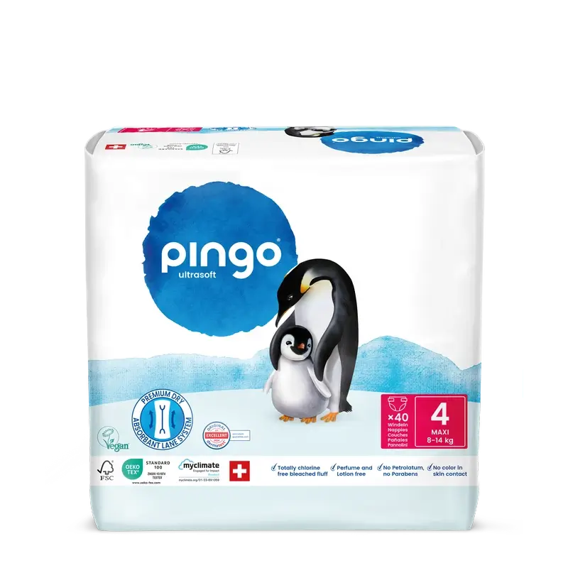 Pingo Ecological Nappies Size 4 (8-14 Kg), 40 units