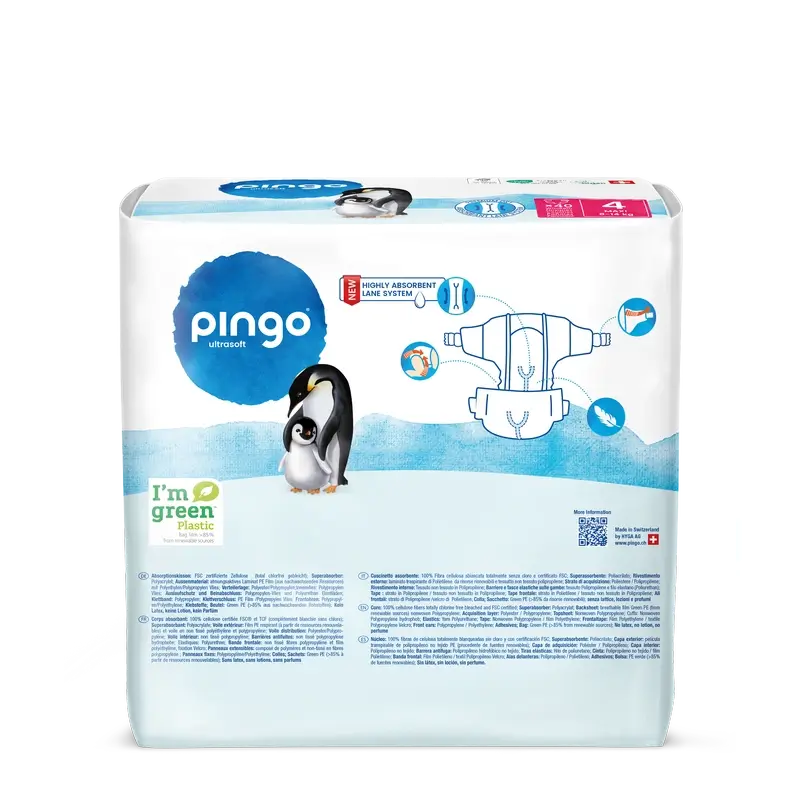 Pingo Ecological Nappies Size 4 (8-14 Kg), 40 units