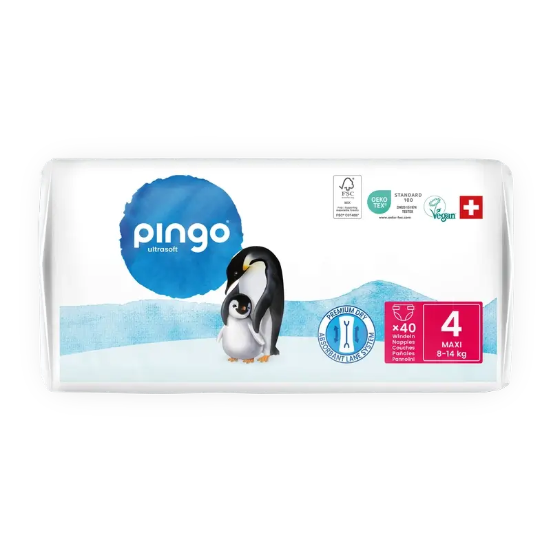 Pingo Ecological Nappies Size 4 (8-14 Kg), 40 units
