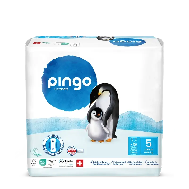 Pingo Ecological Nappies Size 5 (11-16 Kg), 36 pcs.