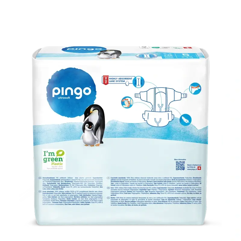 Pingo Ecological Nappies Size 5 (11-16 Kg), 36 pcs.