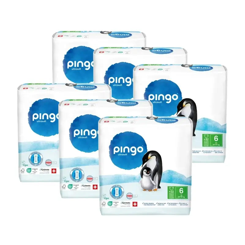 Pingo Ecological Nappies Size 6 (13-18 Kg), 6X32 Units