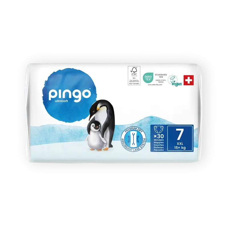 Pingo Ecological Nappies Size 7 (+15 Kg), 30 units