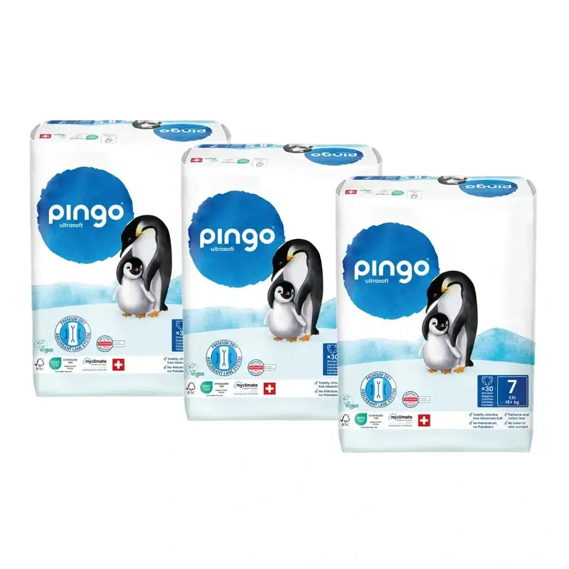 Pingo Ecological Nappies Size 7 (+15 Kg), 3X30 Units