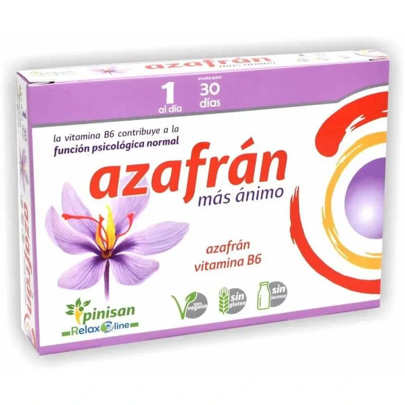 Pinisan Azafran Mas Animo , 30 capsules