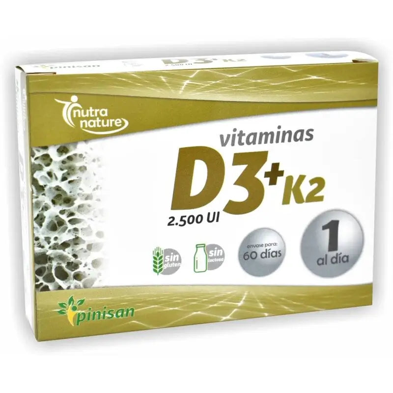 Pinisan D3+K2 Nutranature , 60 capsules