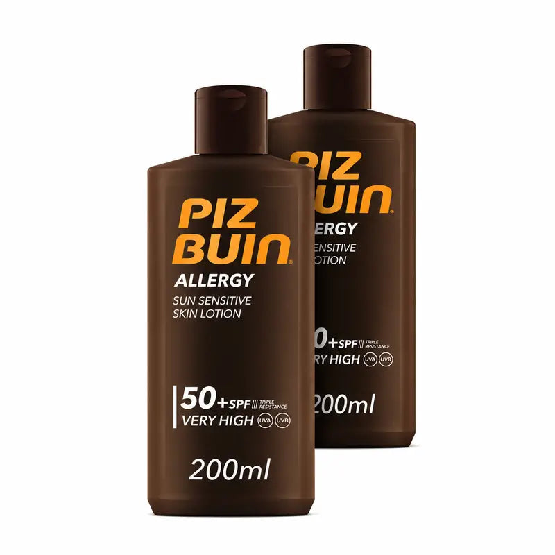 Piz Buin Allergy Body Sun Cream SPF50, Pack of 2 x 200 ml