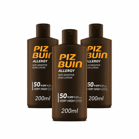 Piz Buin Allergy Body Sun Cream SPF50, Pack of 3 x 200 ml