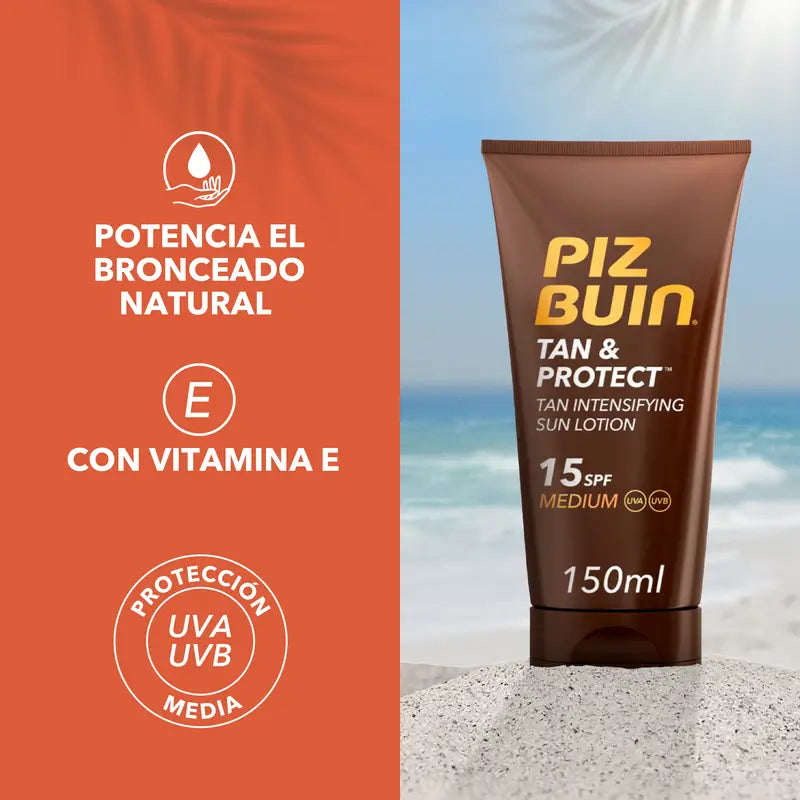Piz Buin Tan & Protect Tan Intensifying Sunscreen SPF15, 150 ml
