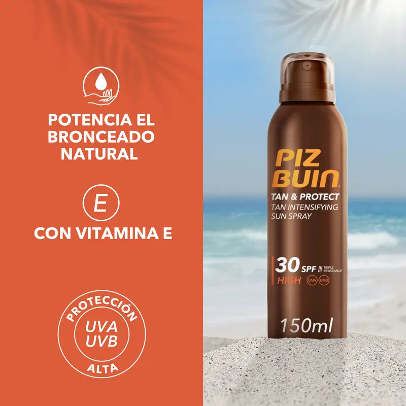 Piz Buin Tan & Protect Tan Intensifying Sun Spray SPF30,150 ml