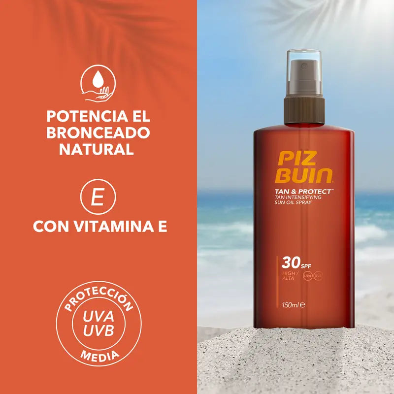 Piz Buin Tan & Protect Tan Accelerator Spray Oil SPF30, 150 ml