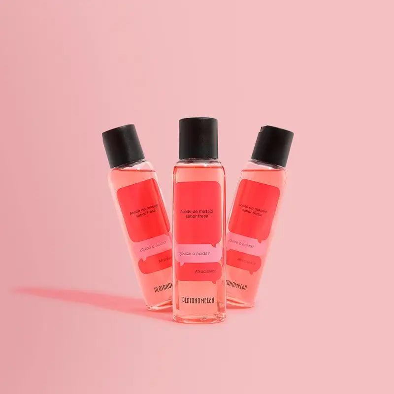 Platanomelon Kissable Massage Oil Strawberry Massage Oil, 100 ml