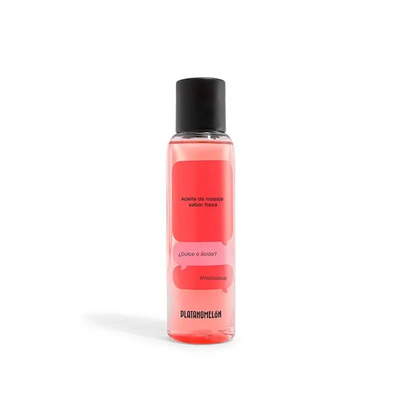 Platanomelon Kissable Massage Oil Strawberry Massage Oil, 100 ml