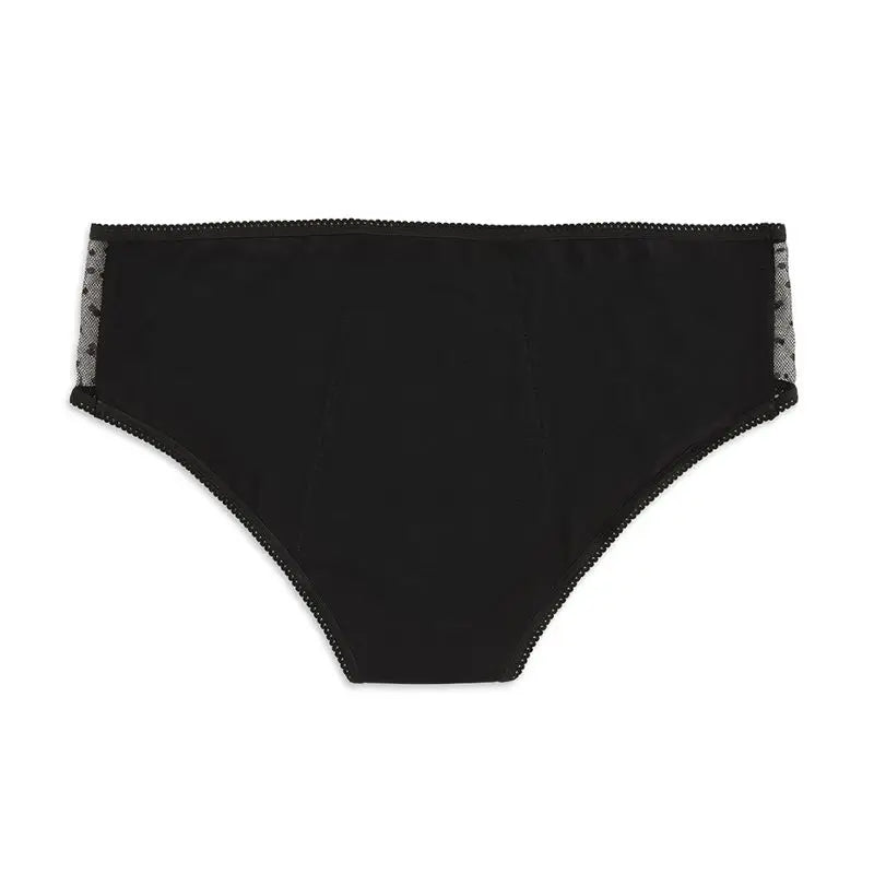 Platanomelon Kiwitas Classic Plumeti Menstrual Panties Black / S