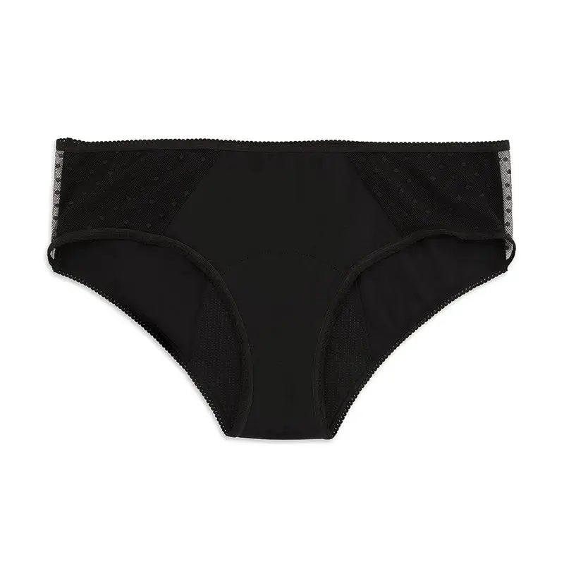 Platanomelon Kiwitas Classic Plumeti Menstrual Panties Black / S