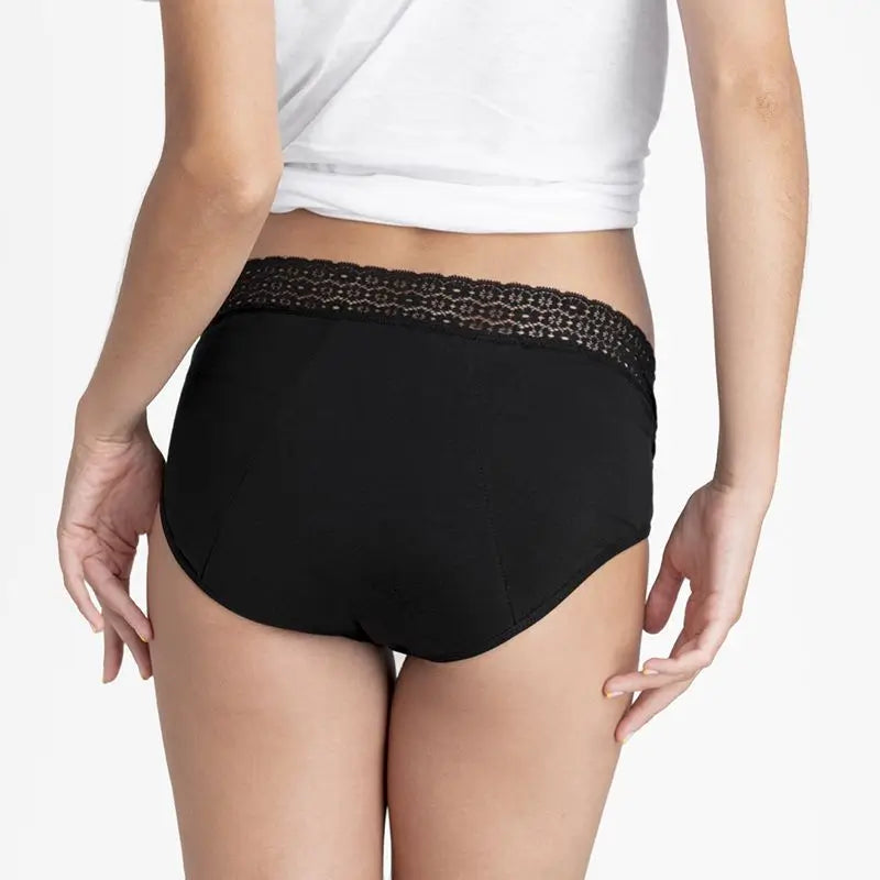 Platanomelon Kiwitas Lace Menstrual Panties Black / M