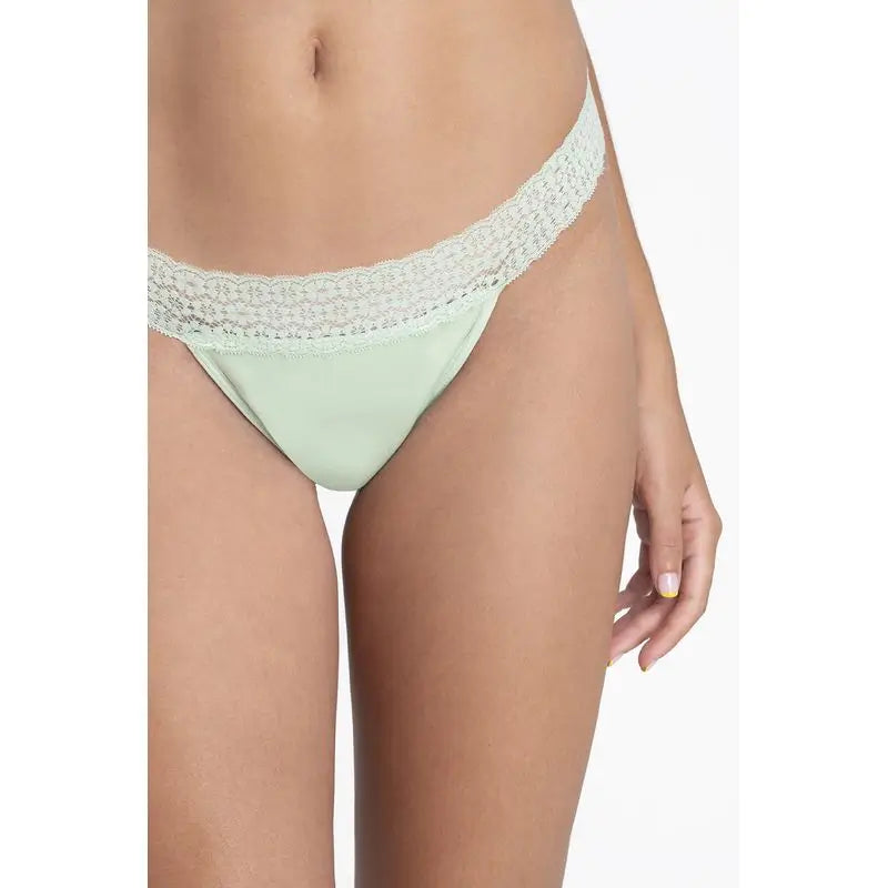Platanomelon Kiwitas Tanga Lace Menstrual Panties Mint / M