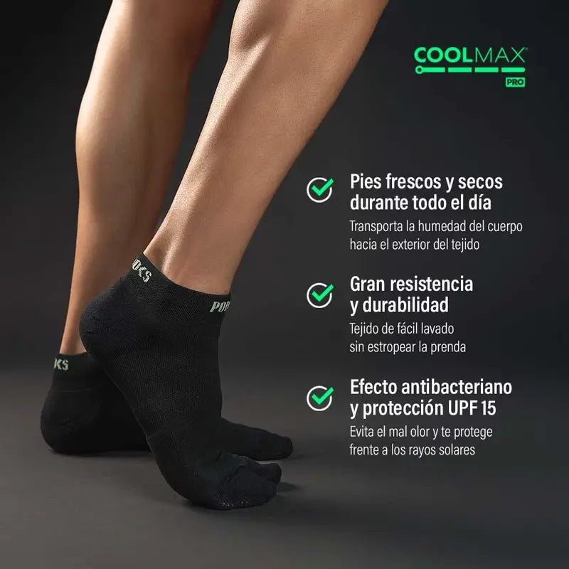 Podoks Running Socks Ankle H2 Black