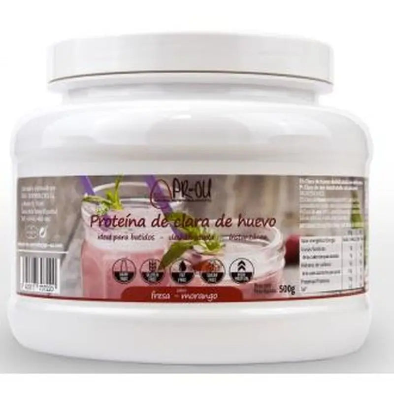 Pr-Ou Egg White Strawberry Flavour 500Gr. Sg