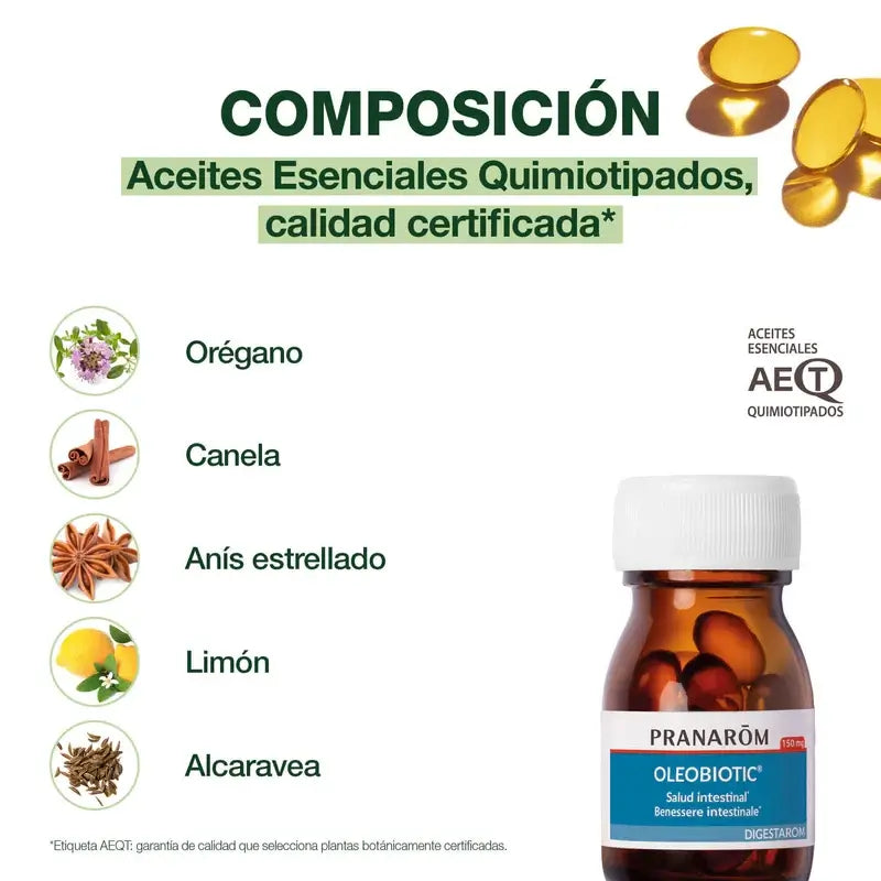 Pranarom Digestarom Oleobiotic Intestinal Health, 15 capsules