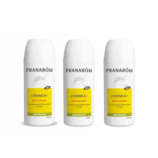 Pranarôm Roll-On Citronella + Organic Body Milk, 3X75 Ml