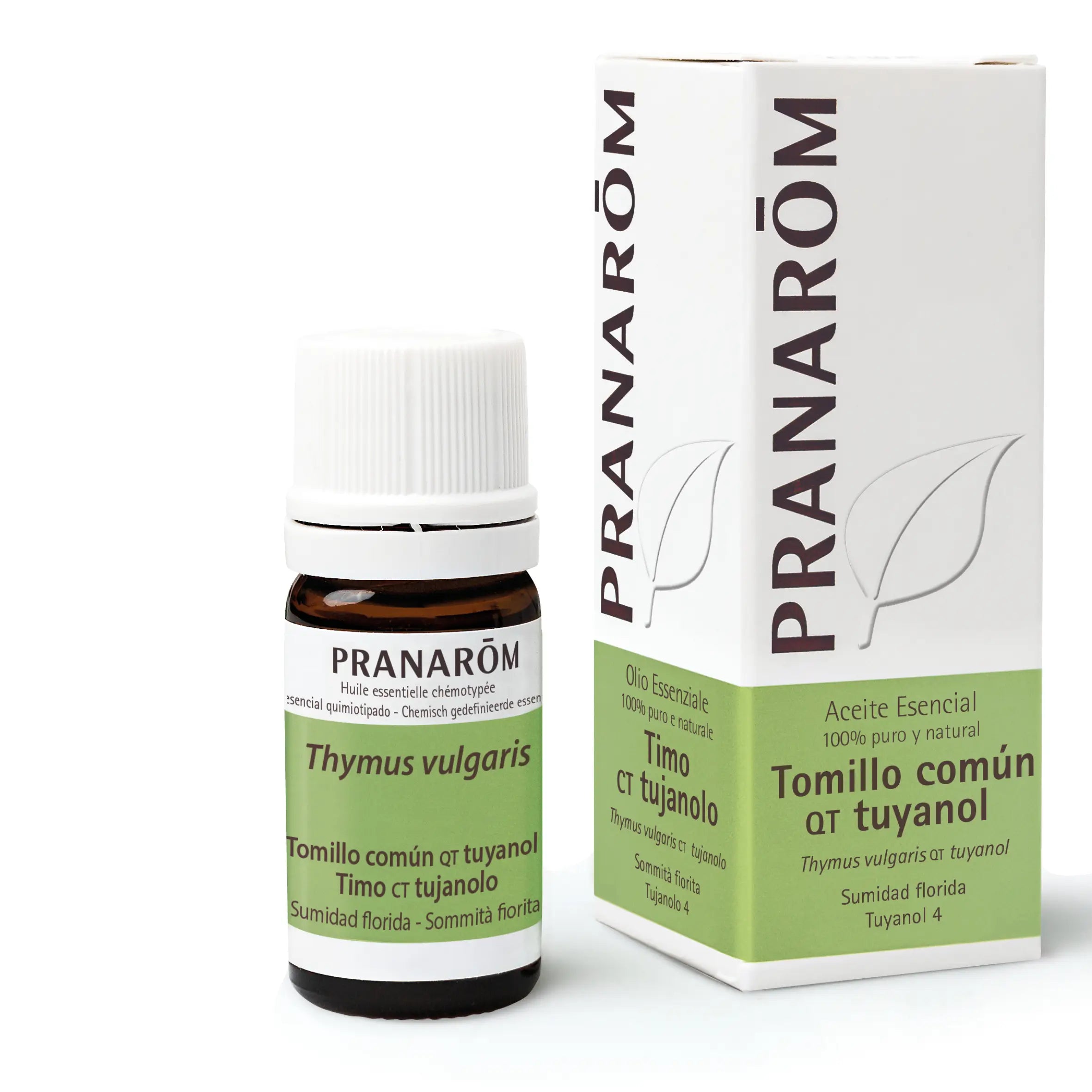 Pranarom Essential Oil Chemotyped Thyme Vulgaris Ct Tuyanol Breathing and Immunity 100% Pure and Natural , 10 ml