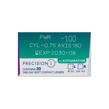Precision1 Daily Toric Lenses , 30 units