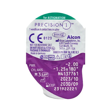 Precision1 Daily Toric Lenses , 90 units