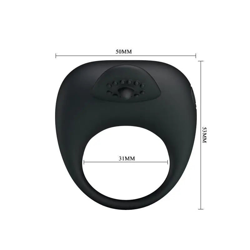 Prettylove Tonguo Vibrating Ring Black