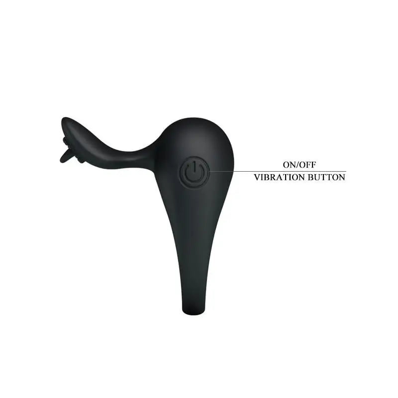 Prettylove Tonguo Vibrating Ring Black
