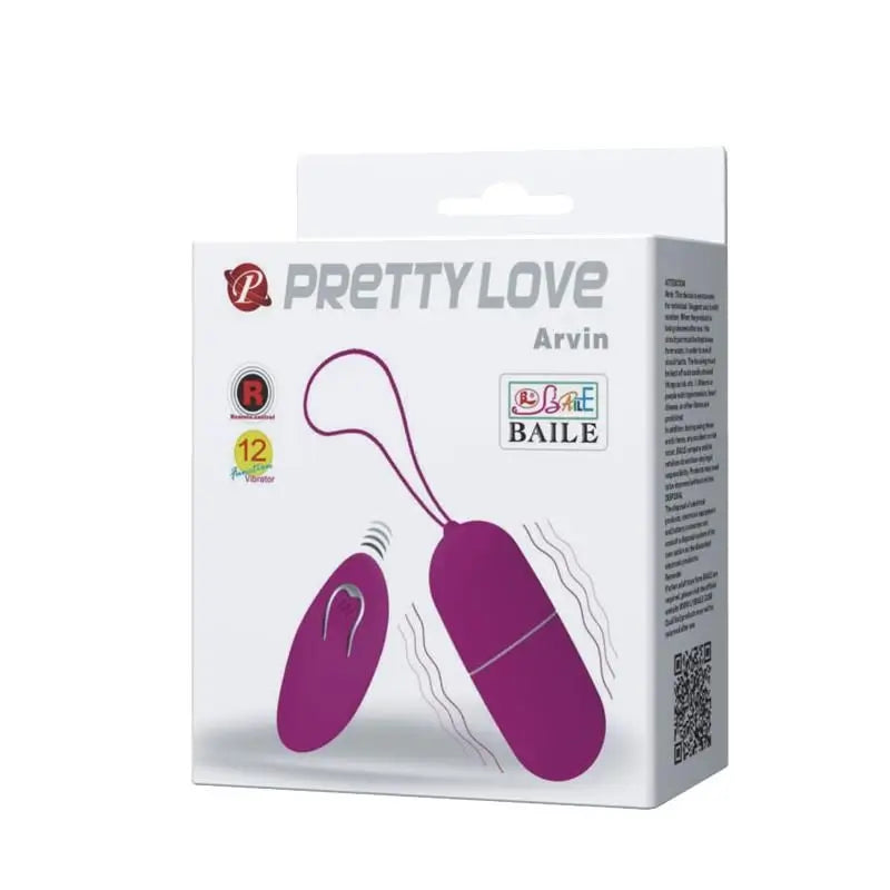 Prettylove Arvin Vibrating Egg Purple Colour