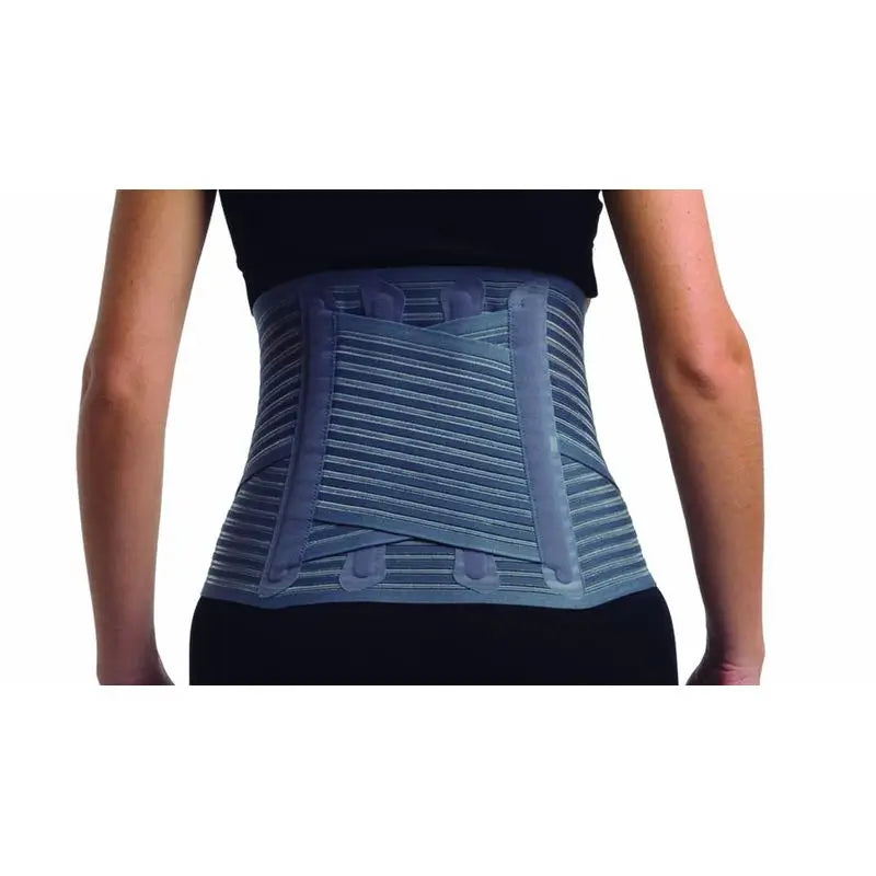 Primspine Care Lumbosacral Support Semi-Rigid Lumbar Crossover Girdle Grey L