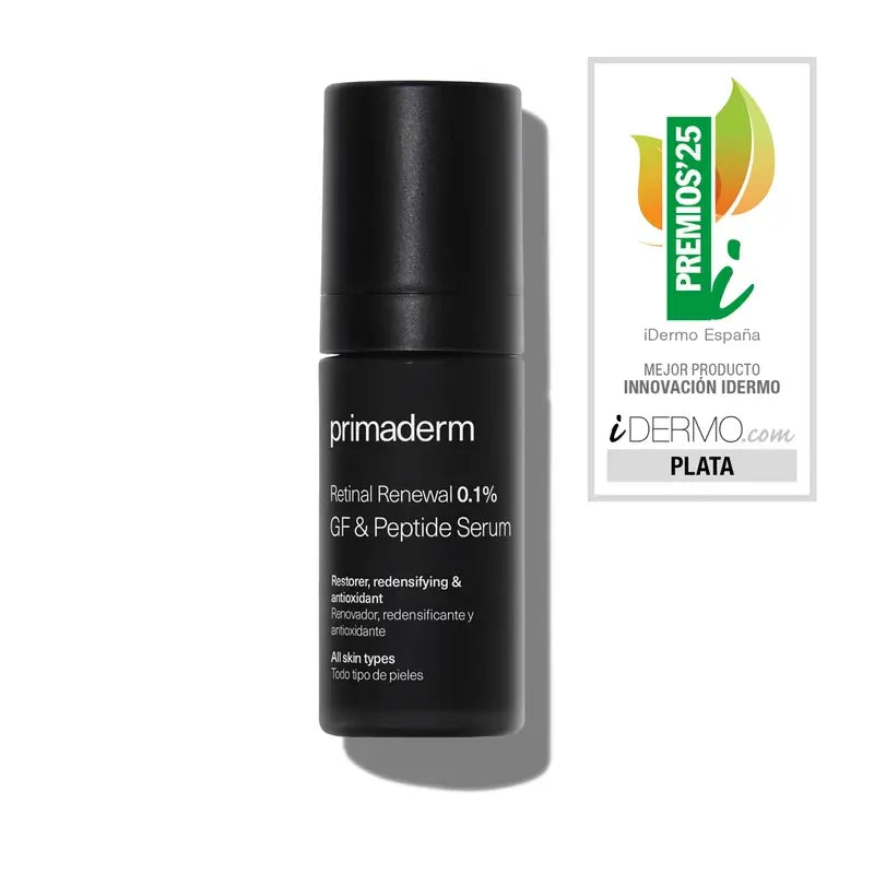 Primaderm Retinal Renewal 0.1% Gf & Peptide Serum, 30 Ml