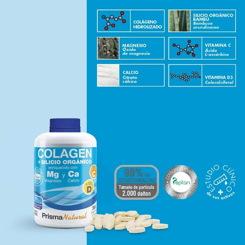 Prisma Natural Marine Collagen Peptan + Organic Silicon, 360 Tablets
