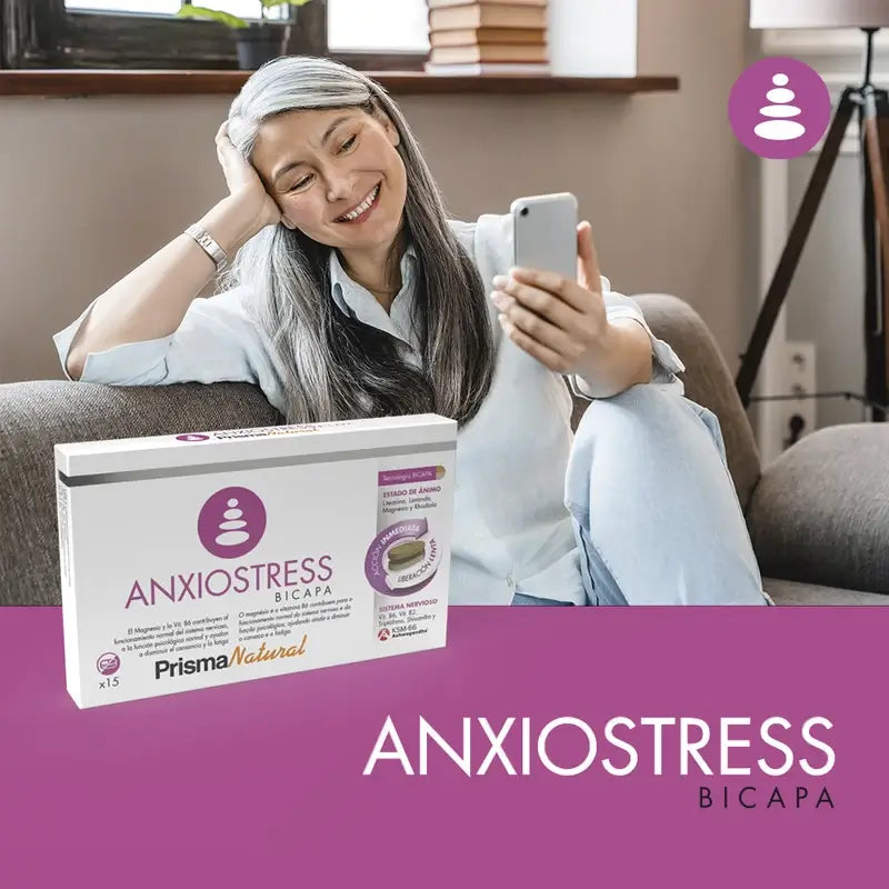 Prisma Natural Anxio-Stress Bicapa, 15 Tablets