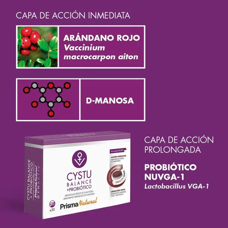Gynactiv Cystu-Balance + Probiotic, 30 Tablets