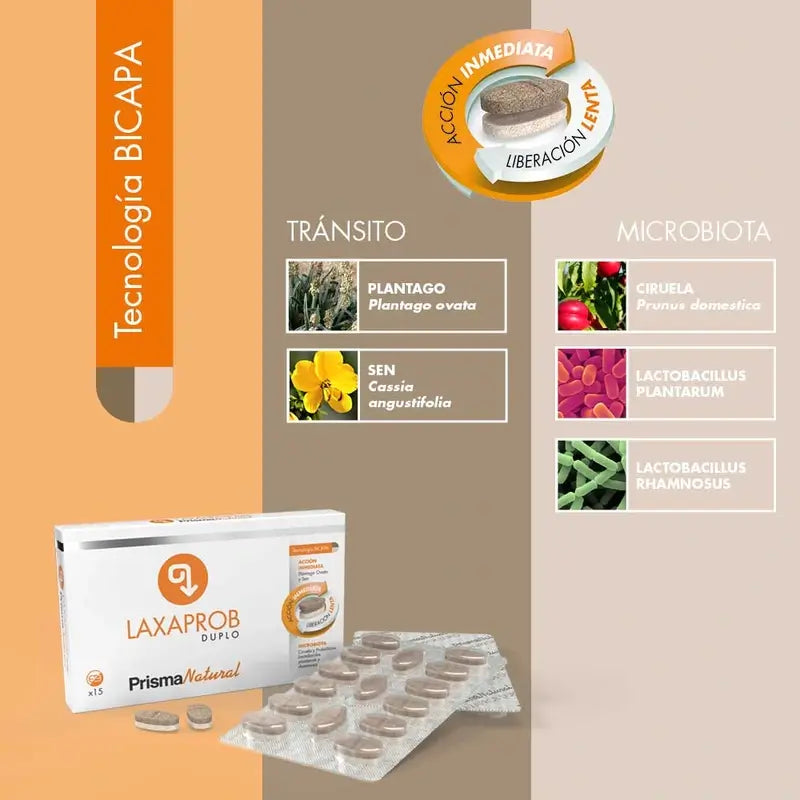 Prisma Natural Laxaprob Bicapa, 15 Tablets