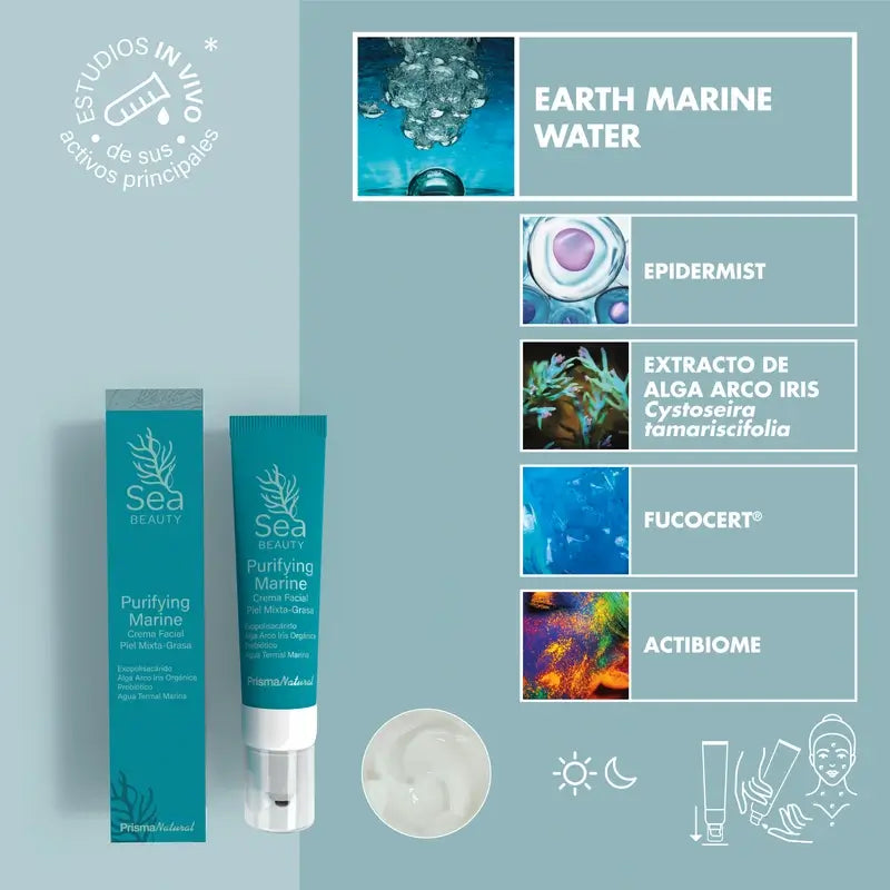 Prisma Natural Sea Beauty Purifying Marine Facial Emulsion Combination Skin, 50 ml