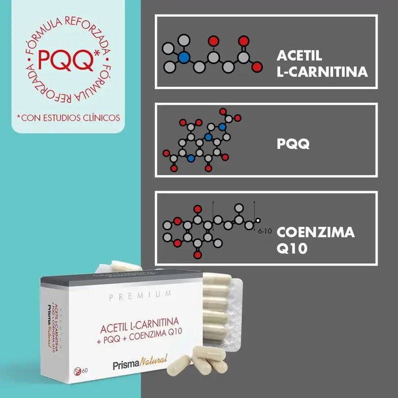 Prisma Premium Acetyl L-Carnitine + Pqq + Coenzyme Q10, 60 capsules