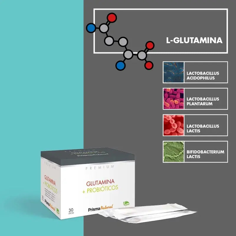 Prisma Premium Glutamine + Probiotics, 30 Sticks