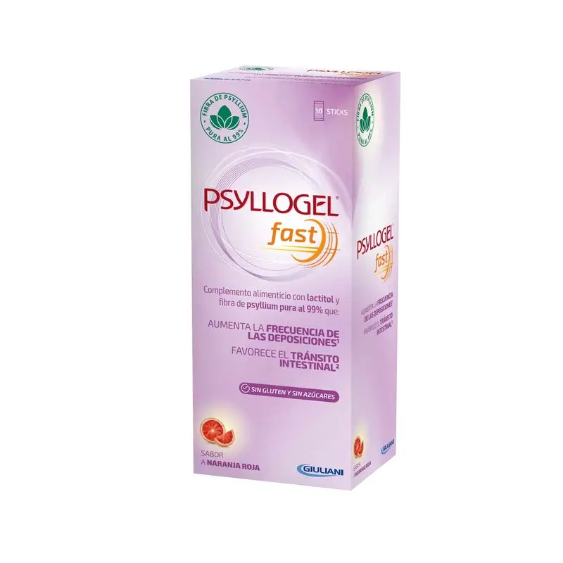 Psyllogel Fast 14,7 G Red Orange Flavour, 10 Sticks