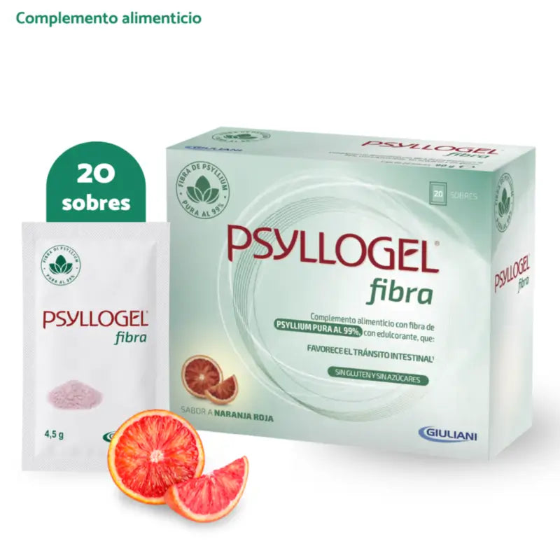 Psyllogel Fibre Red Orange Flavour, 20 Envelopes