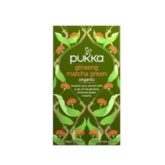 Pukka Green Tea Matcha Ginseng Infusion 20Ud. Bio