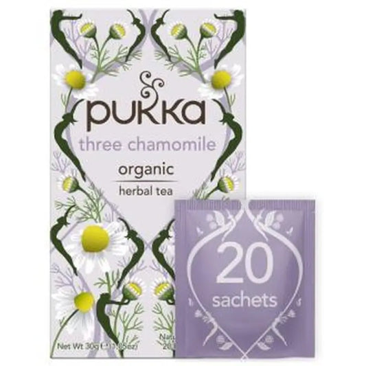 Pukka Three Chamomile Infusion 20Ud. Bio