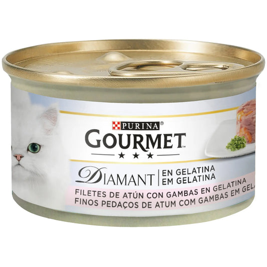 Purina Gourmet Diamant Diamant Tuna Slices Shrimps Jelly Box 24X85Gr, wet cat food