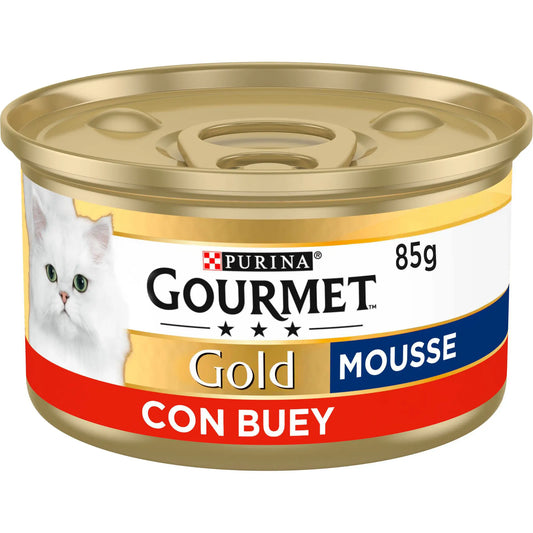 Purina Gourmet Gold Mousse Beef 24X85Gr Box, wet cat food