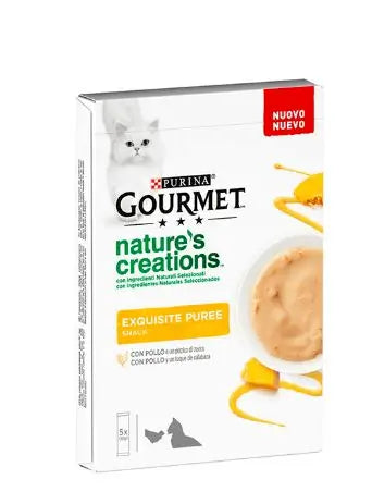 Purina Gourmet Puree Chicken 11X5X10Gr, wet food for cats