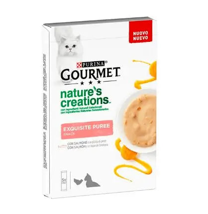 Purina Gourmet Puree Salmon 11X5X10Gr, wet food for cats