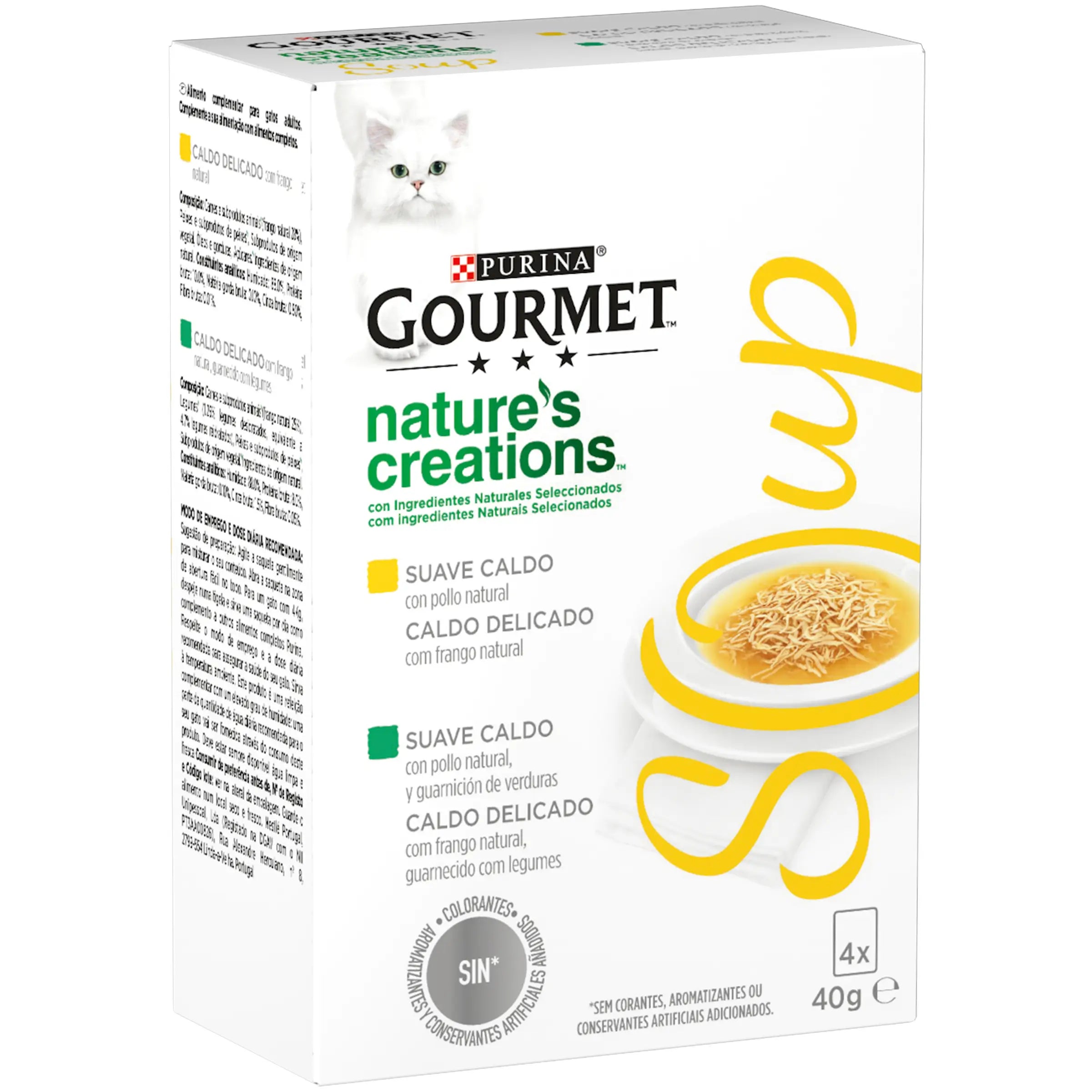 Purina Gourmet Soup Chicken Box 4X40Gr, wet food for cats