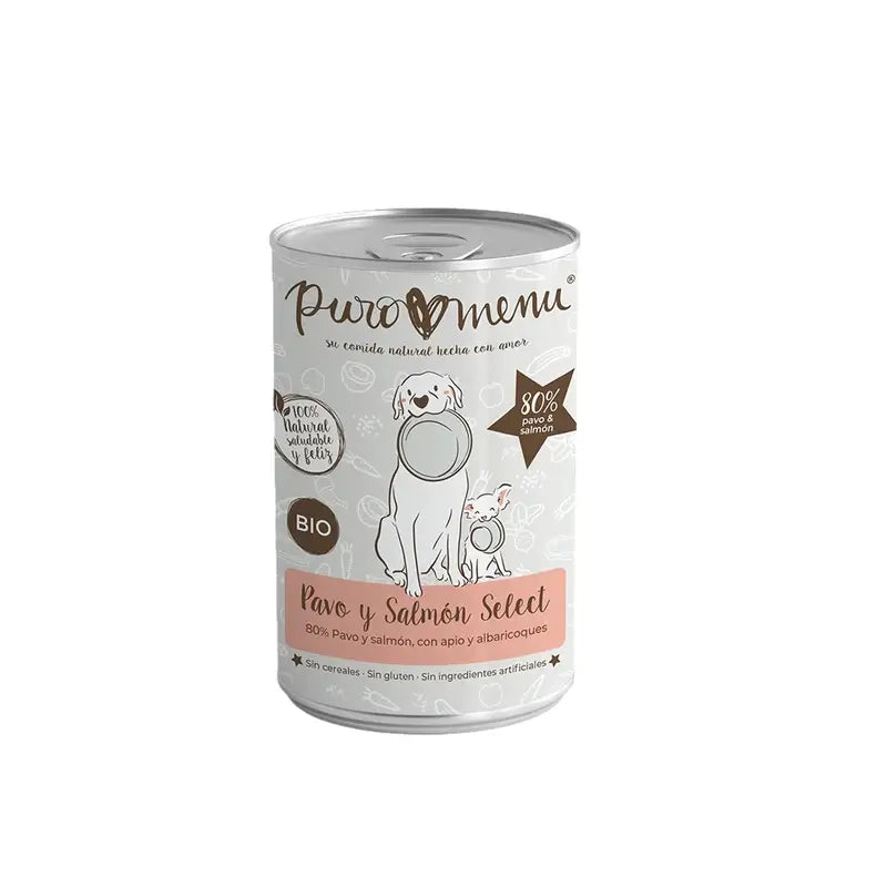 Puromenu Turkey & Salmon Select Bio , 6x400 g